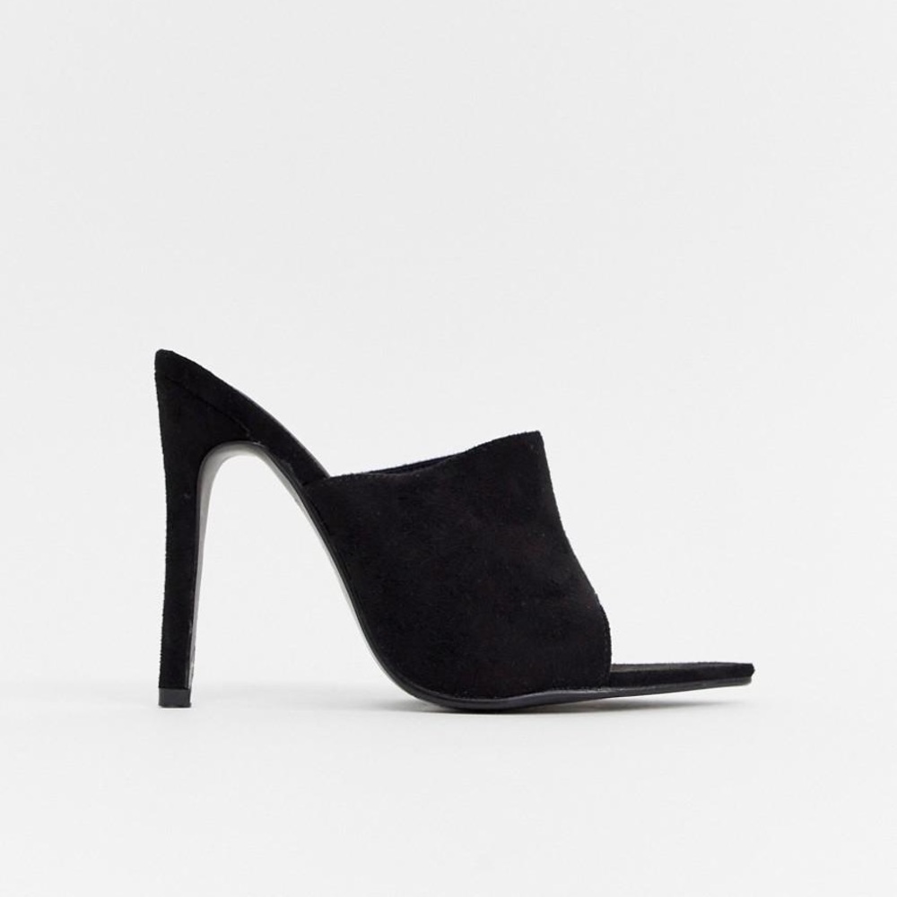 Black Suede Mules